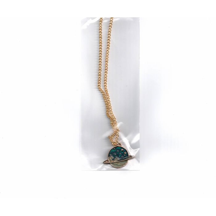 Blue Ocean Wave Planet Chain Pendant
