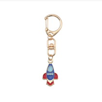 Enamel Keychain - Blue rocket