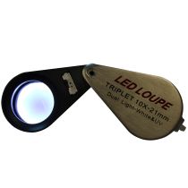saxon 10x Jeweller Magnifier with LED and UV Light (21mm)